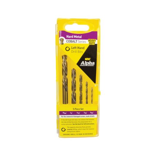 Alpha 5 Piece Left Hand Cobalt Drill Set