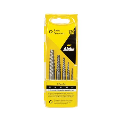 Alpha 5 Piece Screw Extractor Set | Sizes 1-5