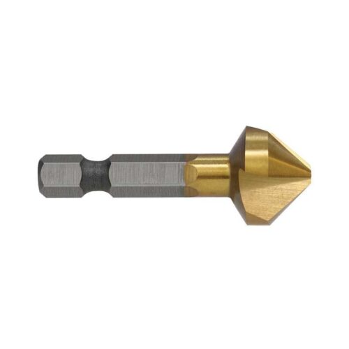 Alpha Countersink 3 Flute 16mm TiN 1/4in Hex Shank Carded