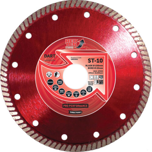 DART Red Ten ST-10 Pro Blade 230 x 22mm Bore x 10mm Segment Height